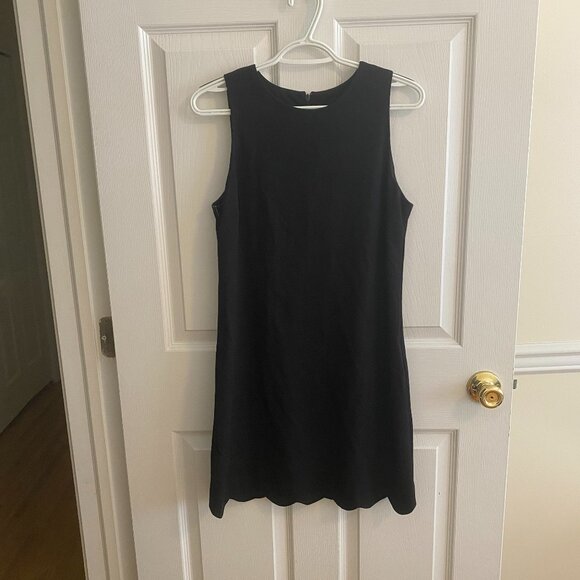 AQUA Loose Fitting Sleeveless Black Midi Dress with Back Zipper Size M - Picture 1 of 8